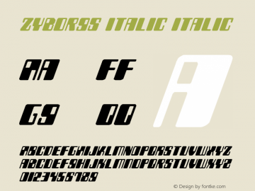 Zyborgs Italic Italic 2图片样张