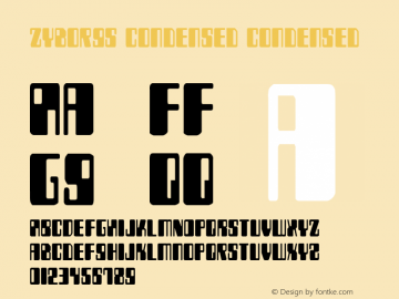 Zyborgs Condensed Condensed 2 Font Sample