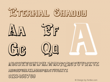 Eternal Shadow Version 1.001;Fontself Maker 3.5.1图片样张