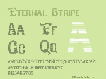 Eternal Stripe Version 1.001;Fontself Maker 3.5.1图片样张