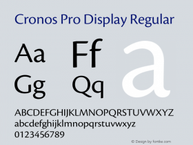 Cronos Pro Display Regular OTF 1.008;PS 001.000;Core 1.0.31;makeotf.lib1.4.1585 Font Sample