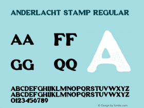 Anderlacht Stamp Version 1.00;July 10, 2021;FontCreator 12.0.0.2525 64-bit图片样张