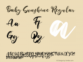 Baby Sunshine Version 1.00;April 8, 2021;FontCreator 11.5.0.2430 64-bit图片样张
