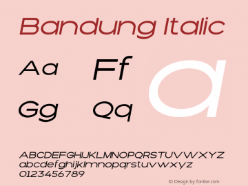 Bandung Italic Version 1.00;July 6, 2021;图片样张