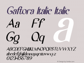 Gaftora Italic Version 001.000图片样张