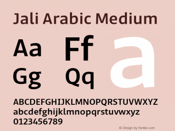 Jali Arabic Medium Version 1.001图片样张