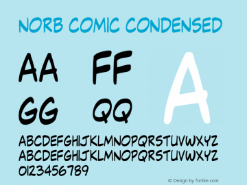 NorBComic-Condensed Version 1.002 | wf-rip DC20200325图片样张