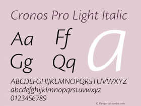 Cronos Pro Light Italic OTF 1.008;PS 001.000;Core 1.0.31;makeotf.lib1.4.1585图片样张