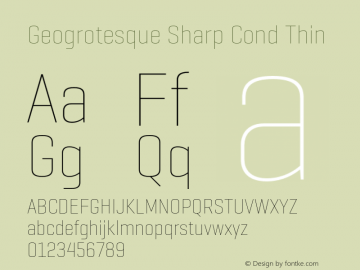 Geogrotesque Sharp Cond Th Version 1.000;hotconv 1.0.109;makeotfexe 2.5.65596图片样张