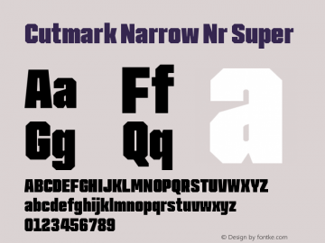 Cutmark Narrow Nr Super Version 1.000图片样张