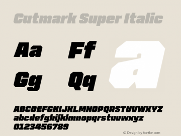 Cutmark Super Italic Version 1.000图片样张