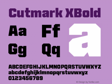 Cutmark XBold Version 1.000图片样张