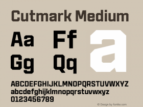 Cutmark Medium Version 1.000图片样张