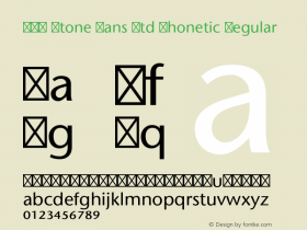 ITC Stone Sans Std Phonetic Regular Version 1.008;PS 001.003;Core 1.0.36;makeotf.lib1.5.4750图片样张