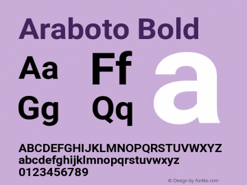 Araboto Bold Version 1.00;April 17, 2020;FontCreator 13.0.0.2627 32-bit图片样张
