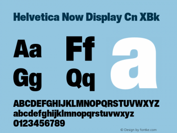 Helvetica Now Display Cn XBk Version 2.00图片样张