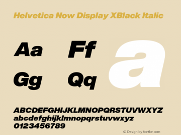 Helvetica Now Display XBlk It Version 1.20图片样张