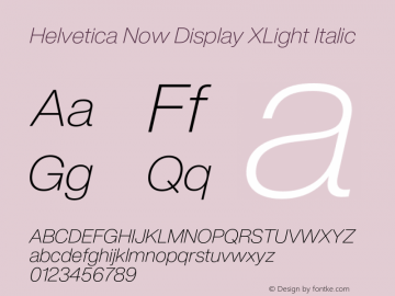 Helvetica Now Display XLt It Version 1.20图片样张