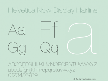 Helvetica Now Display Hairline Version 1.20图片样张