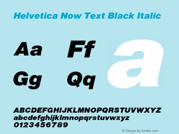 Helvetica Now Text Blk It Version 1.20图片样张