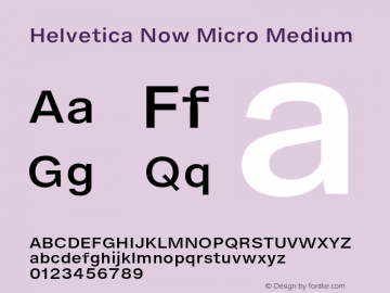 Helvetica Now Micro Medium Version 1.20图片样张