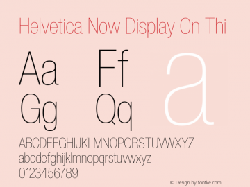 Helvetica Now Display Cn Thi Version 2.00图片样张