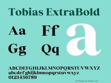 Tobias ExtraBold Version 1.004图片样张