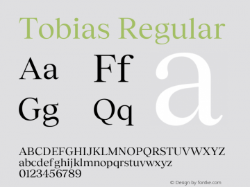 Tobias Regular Version 1.004图片样张