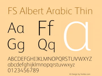FS Albert Arabic Thin Version 1.01图片样张