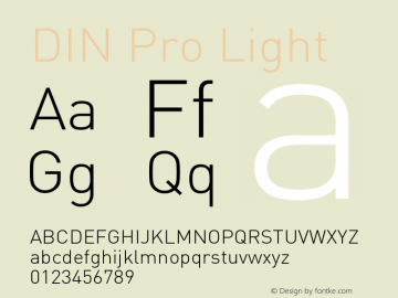 DIN Pro Light Version 7.601, build 1030, FoPs, FL 5.04图片样张