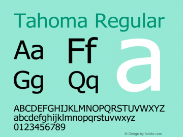 Tahoma Version 5.01a图片样张