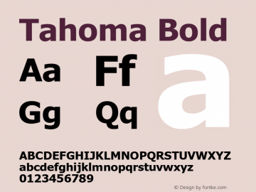Tahoma-Bold Version 5.01a图片样张