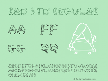 Rad Std Regular Version 2.025;PS 002.000;hotconv 1.0.50;makeotf.lib2.0.16970 Font Sample