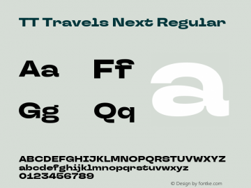 TT Travels Next ExtraBold Version 1.00图片样张