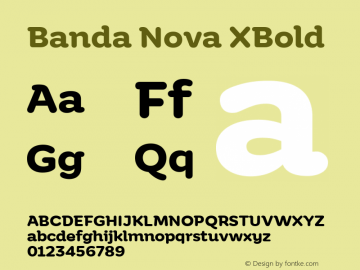 Banda Nova XBold Version 1.000图片样张