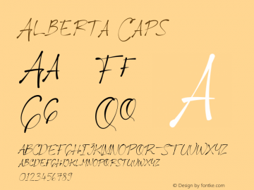 Alberta Caps Version 1.002;Fontself Maker 3.5.6图片样张