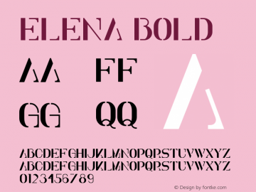 Elena-Bold Version 1.002 | wf-rip DC20181220图片样张