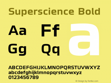 Superscience-Bold Version 1.000图片样张