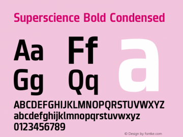Superscience-BoldCondensed Version 1.000图片样张
