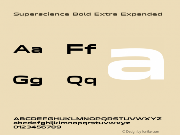 Superscience-BoldExtExp Version 1.000图片样张