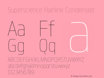 Superscience-HairlineCond Version 1.000图片样张