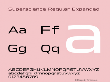 Superscience-RegularExpanded Version 1.000图片样张
