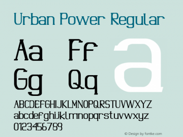 Urban Power Version 1.002;Fontself Maker 3.5.1图片样张