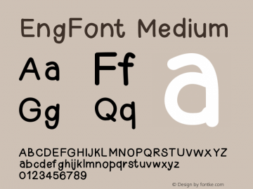 EngFont Version 001.000图片样张