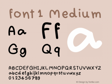 font1 Version 001.000图片样张