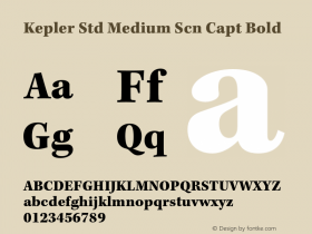 Kepler Std Medium Scn Capt Bold Version 2.020;PS 2.000;hotconv 1.0.51;makeotf.lib2.0.18671 Font Sample