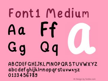 Font1 Version 001.000图片样张