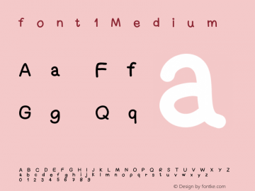 font1 Version 001.000图片样张