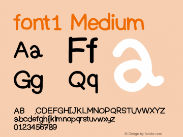 font1 Version 001.000图片样张