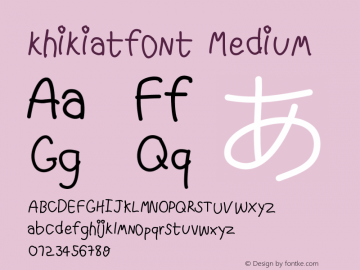 khikiatfont Version 001.000图片样张